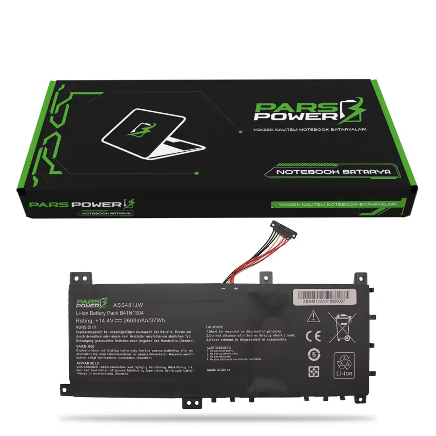 Asus VivoBook S451L Serisi S451LA, S451LB, S451LN Batarya - Pil (Pars Power)