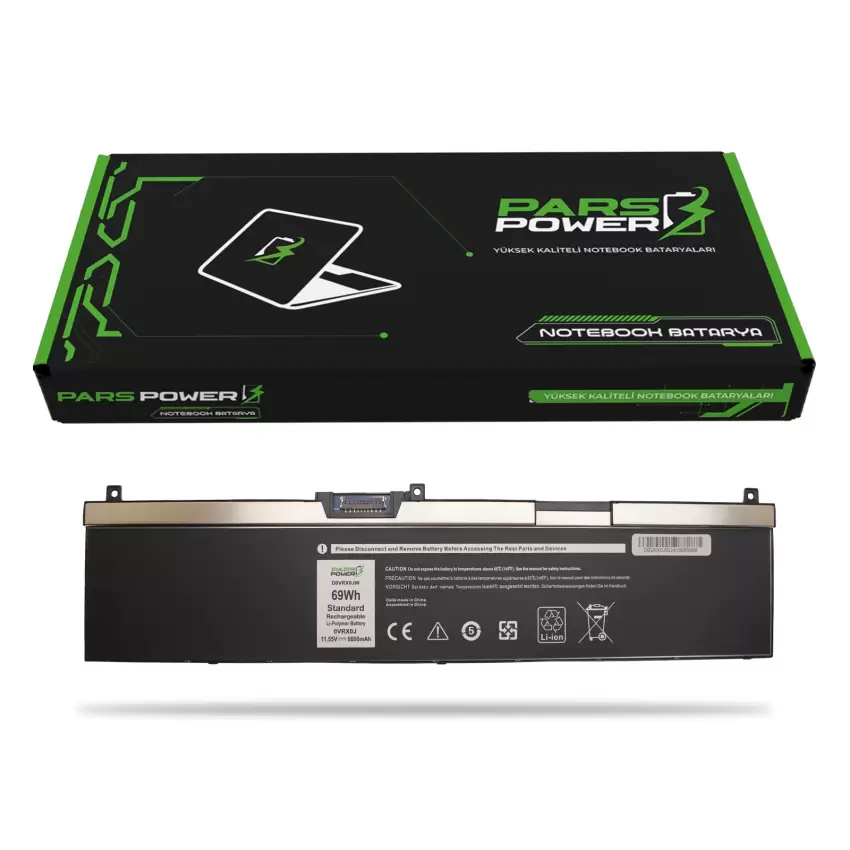 Dell Precision 0WNRC, 00WNRC, 0WNRC, 0WMRC77I Batarya - Pil (Pars Power)