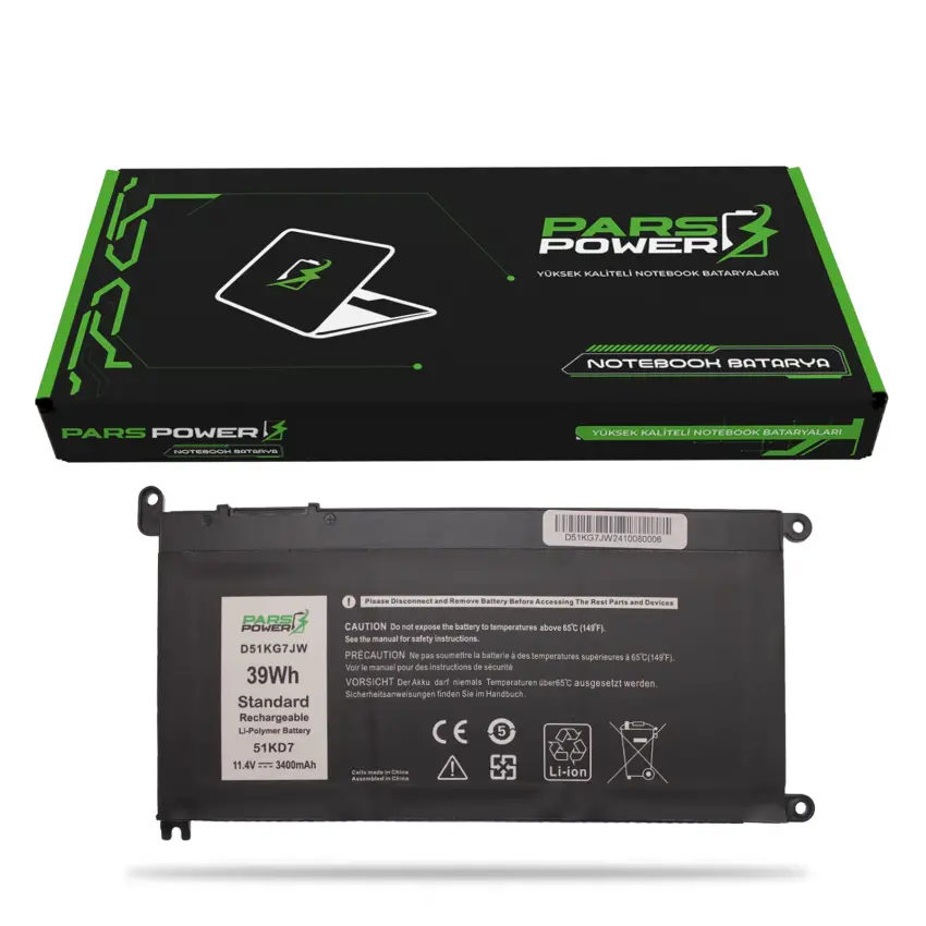 Dell Chromebook 11 3181 2-in-1 P26T001 Batarya - Pil (Pars Power)