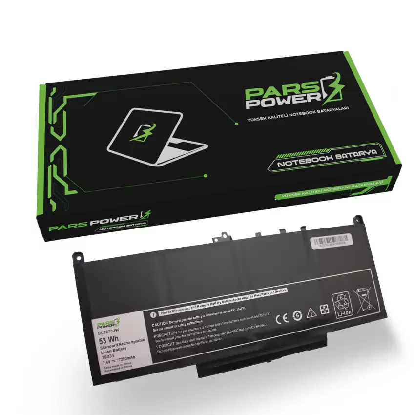 DELL E7470 14 E7470 Serisi P61G Batarya - Pil (Pars Power)
