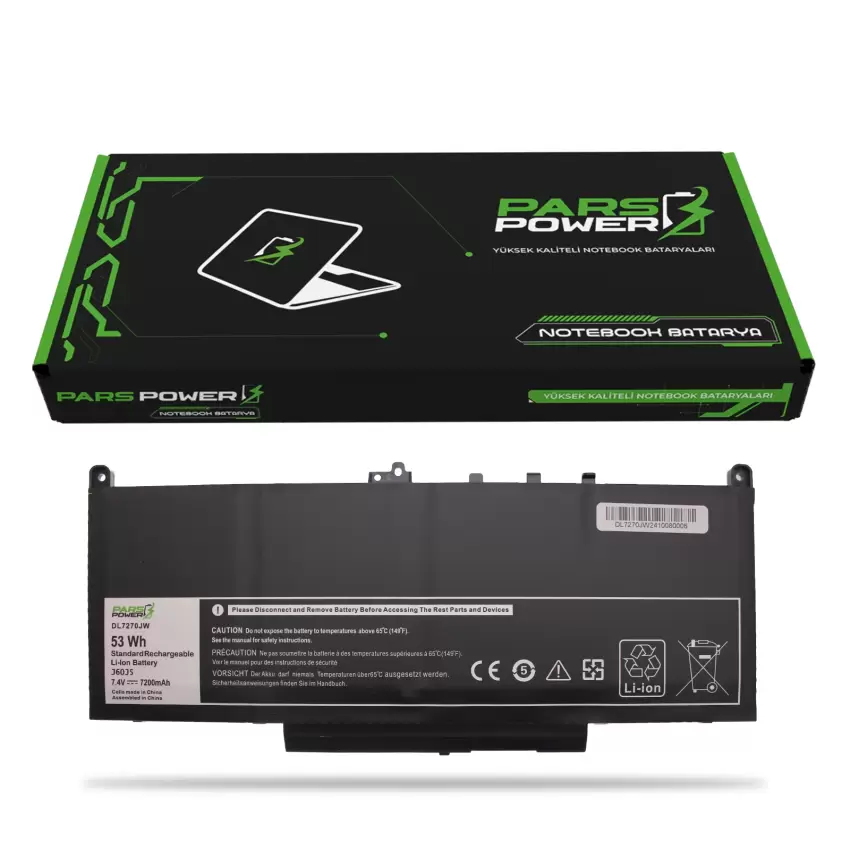 DELL F1KTM, GG4FM Uyumlu Batarya - Pil (Pars Power)