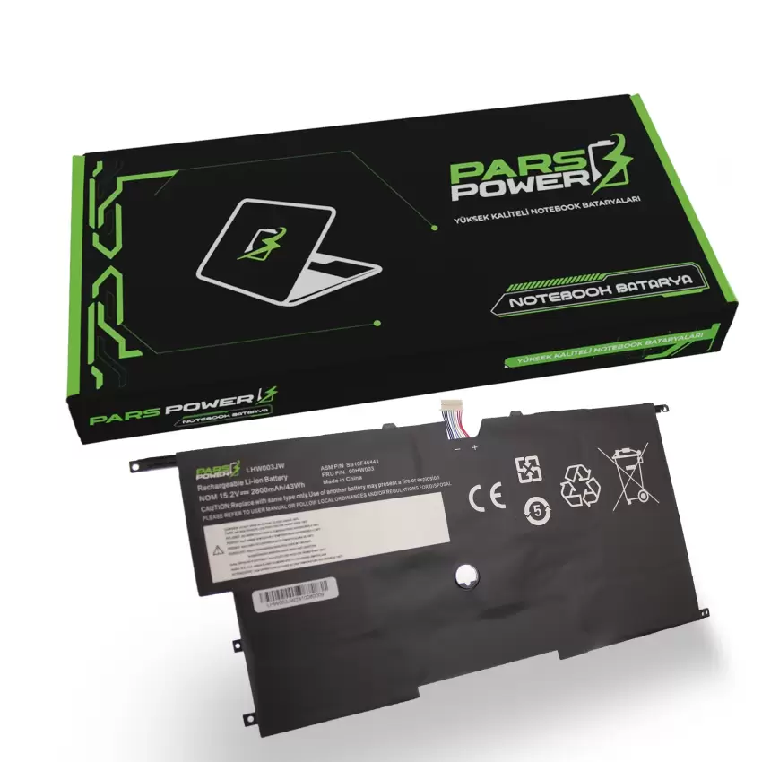Lenovo ThinkPad X1 Carbon TP00061A, TP00061B Batarya - Pil (Pars Power)