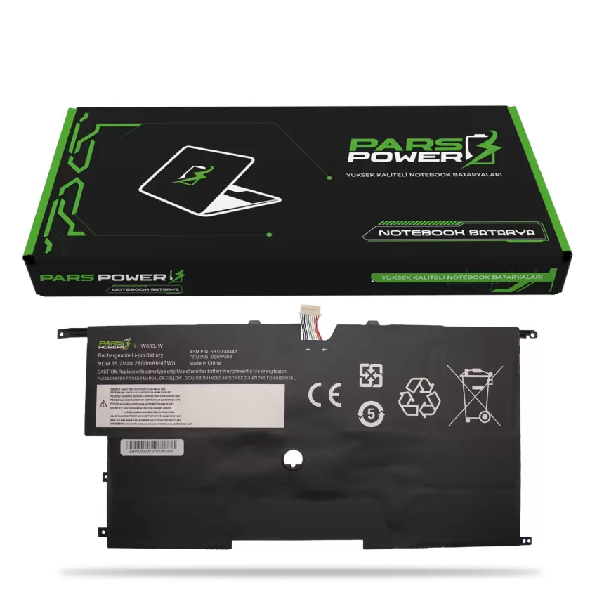Lenovo ThinkPad X1 Carbon TP00061A, TP00061B Batarya - Pil (Pars Power)