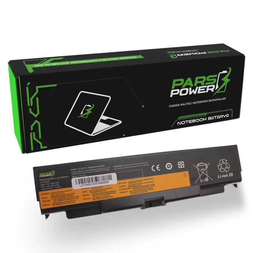 Lenovo ThinkPad L540p, T540p Serisi Batarya - Pil (Pars Power)