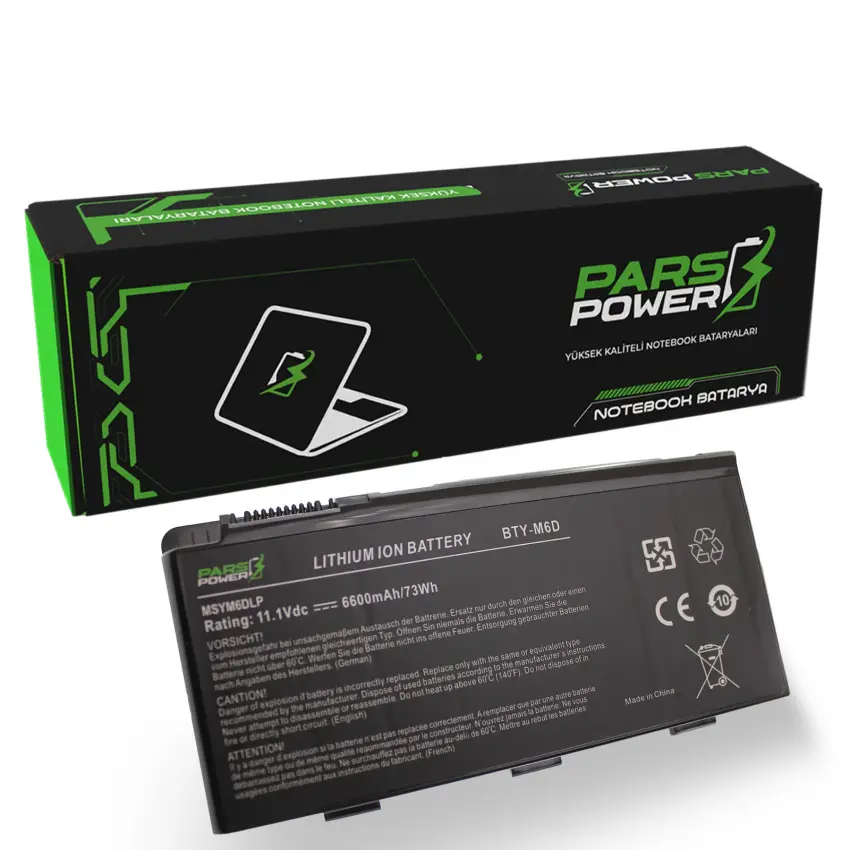 Monster Q47MS-16F41, Q47MS-17631 Notebook Batarya - Pil (Pars Power)