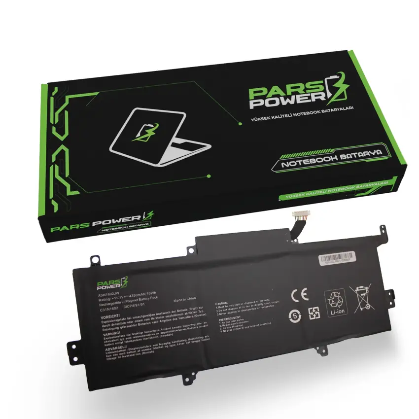 Asus ZenBook U3000U, U3000UA Batarya - Pil (Pars Power)