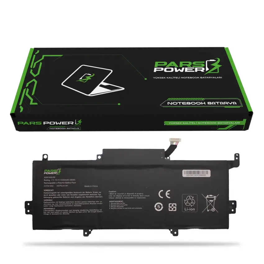 Asus ZenBook U3000U, U3000UA Batarya - Pil (Pars Power)