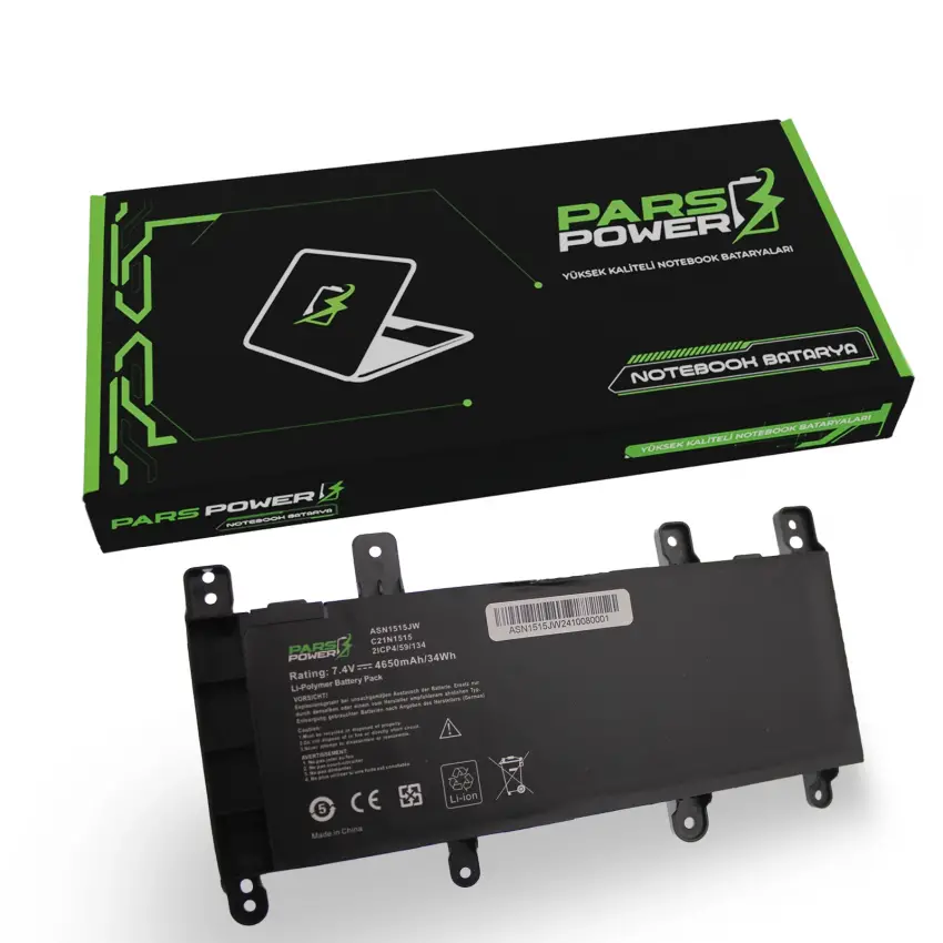 Asus R753UV-TY4241T, R753UW-T4002T Batarya - Pil (Pars Power)