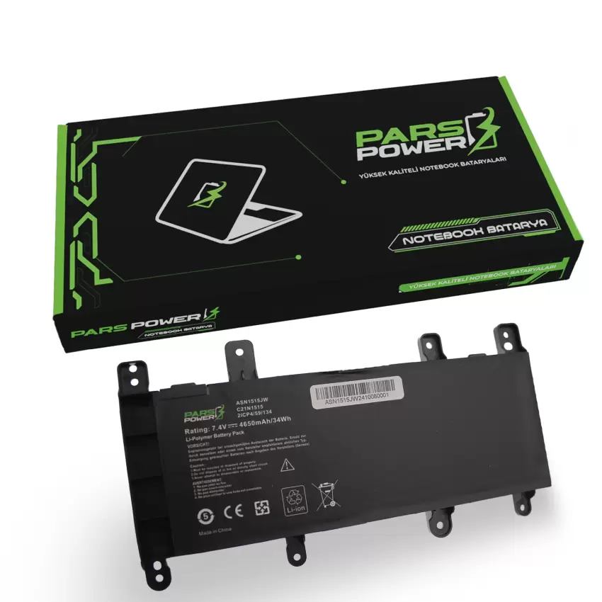 Asus X756UX-T4187T, X756UX-T4188R Batarya - Pil (Pars Power)