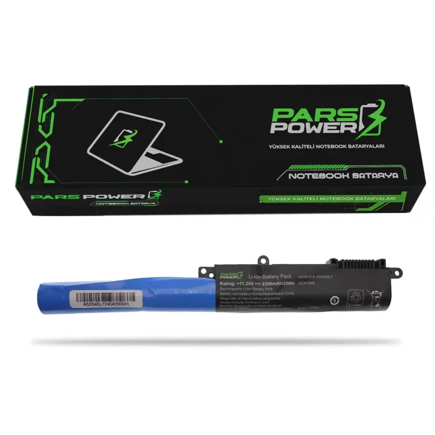 Asus X540, X540L, X540LA Notebook Batarya - Pil (Pars Power)