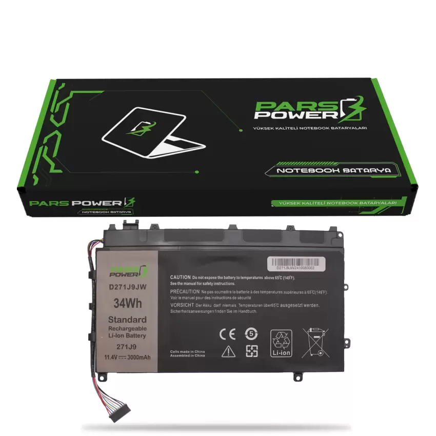 Dell Latitude 13 7350 2-in-1 Batarya - Pil (Pars Power)