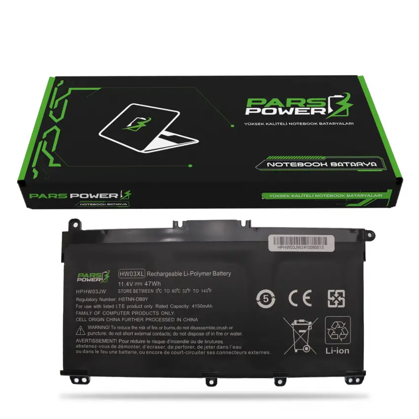 Hp HW03XL HWO3XL Batarya - Pil (Pars Power)