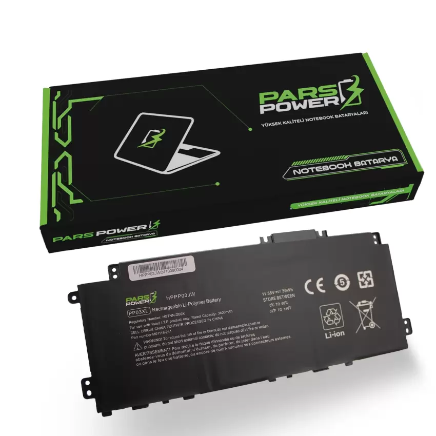 Hp Pavilion PV03043XL, PV03043XL-P Batarya - Pil (Pars Power)