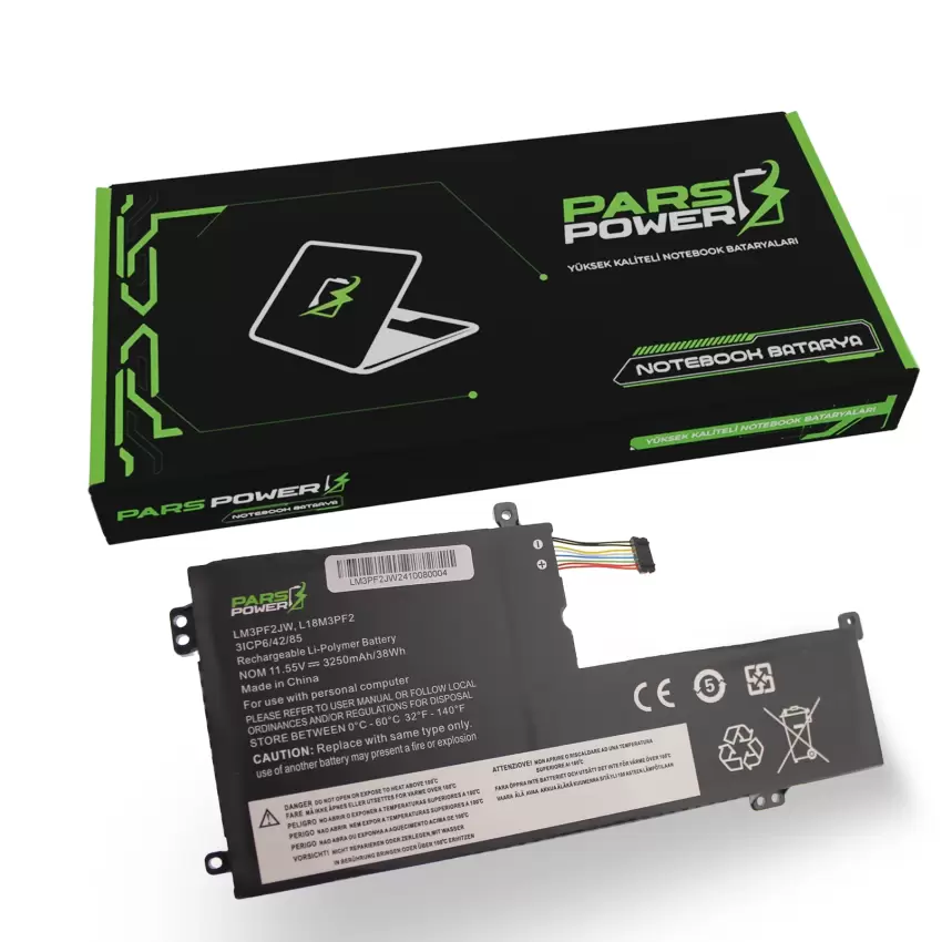 Lenovo IdeaPad L18C3PF2, L18D3PF1 Batarya - Pil (Pars Power)