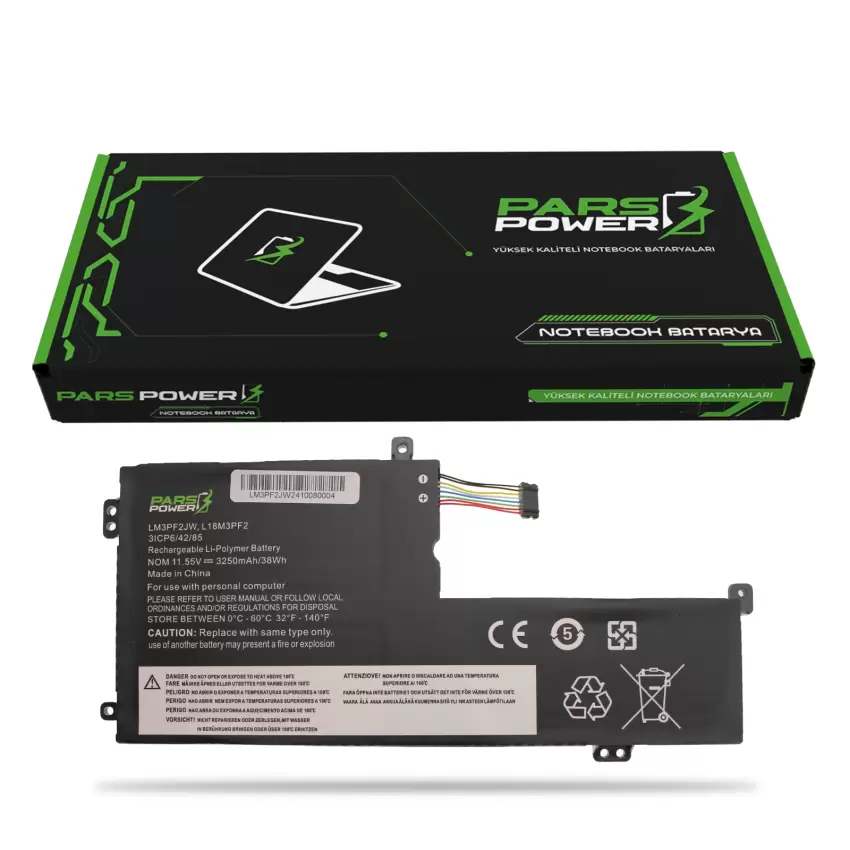 Lenovo IdeaPad L18C3PF2, L18D3PF1 Batarya - Pil (Pars Power)