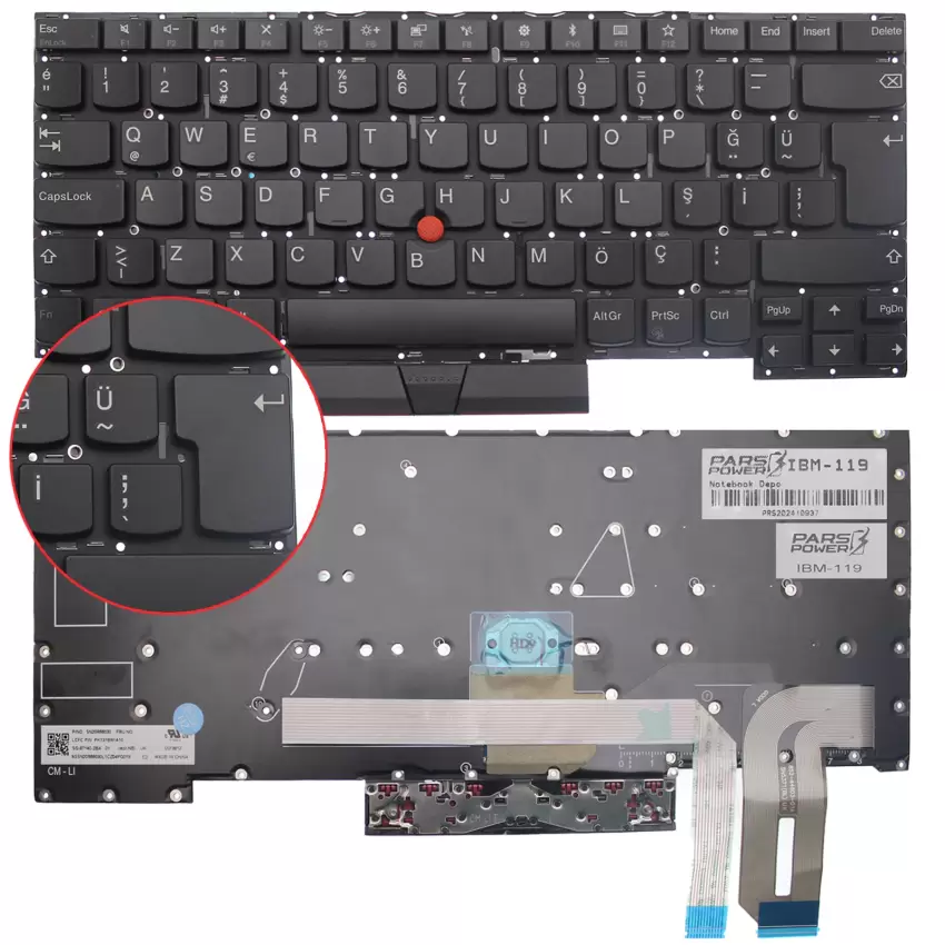 Lenovo ThinkPad E480 Type 20KN, 20KQ Klavye (Siyah TR)