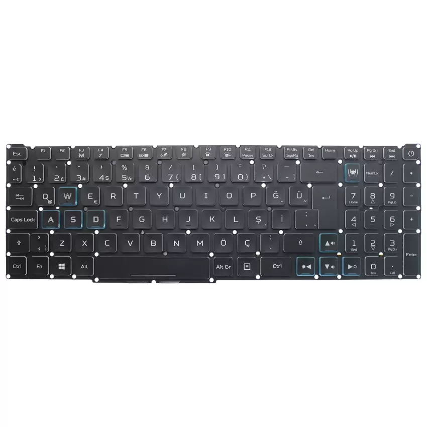 Acer Predator Helios 300 PH317-53-73K4 Klavye Işıklı (Siyah TR)