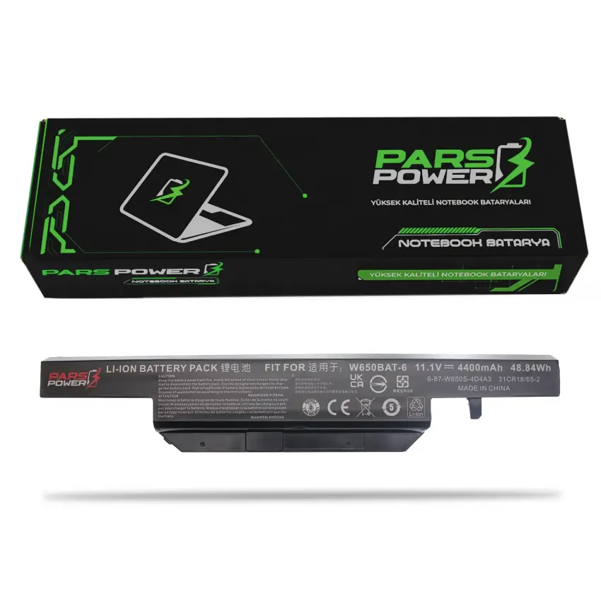 Clevo W670 Notebook Batarya - Pil (Pars Power)