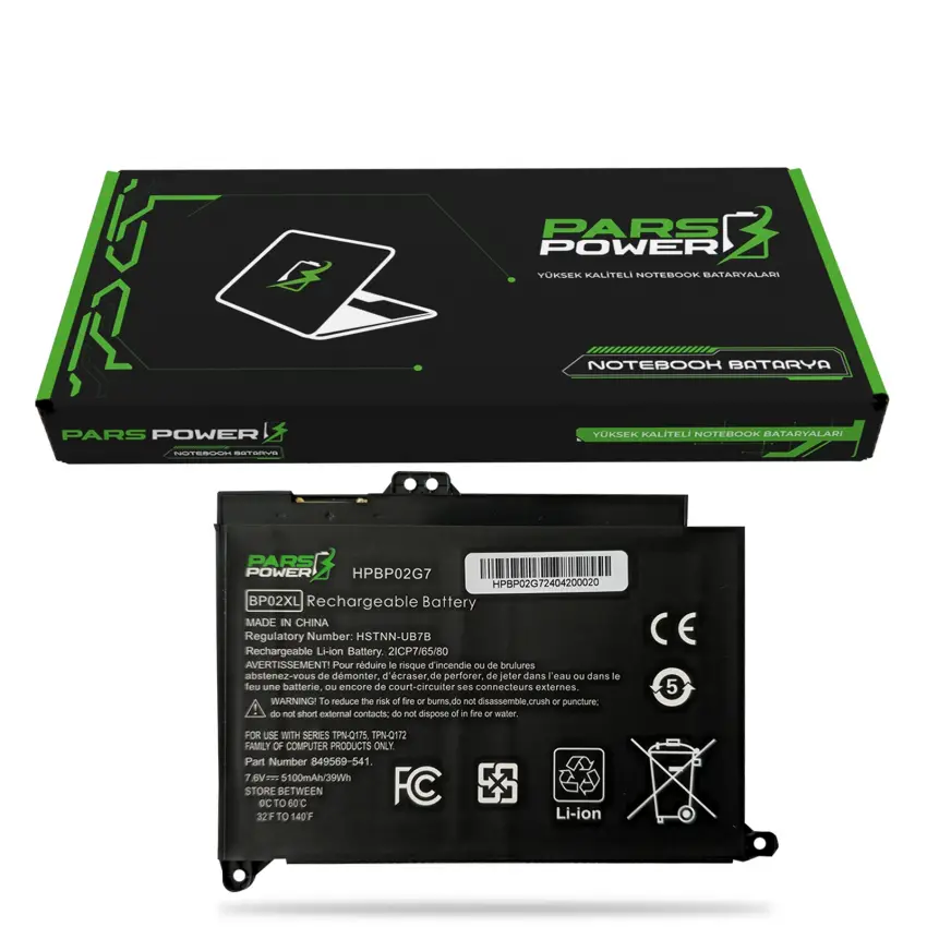 HP Pavilion 15-AU, 15-AW, 15-AU100 Batarya - Pil (Pars Power)