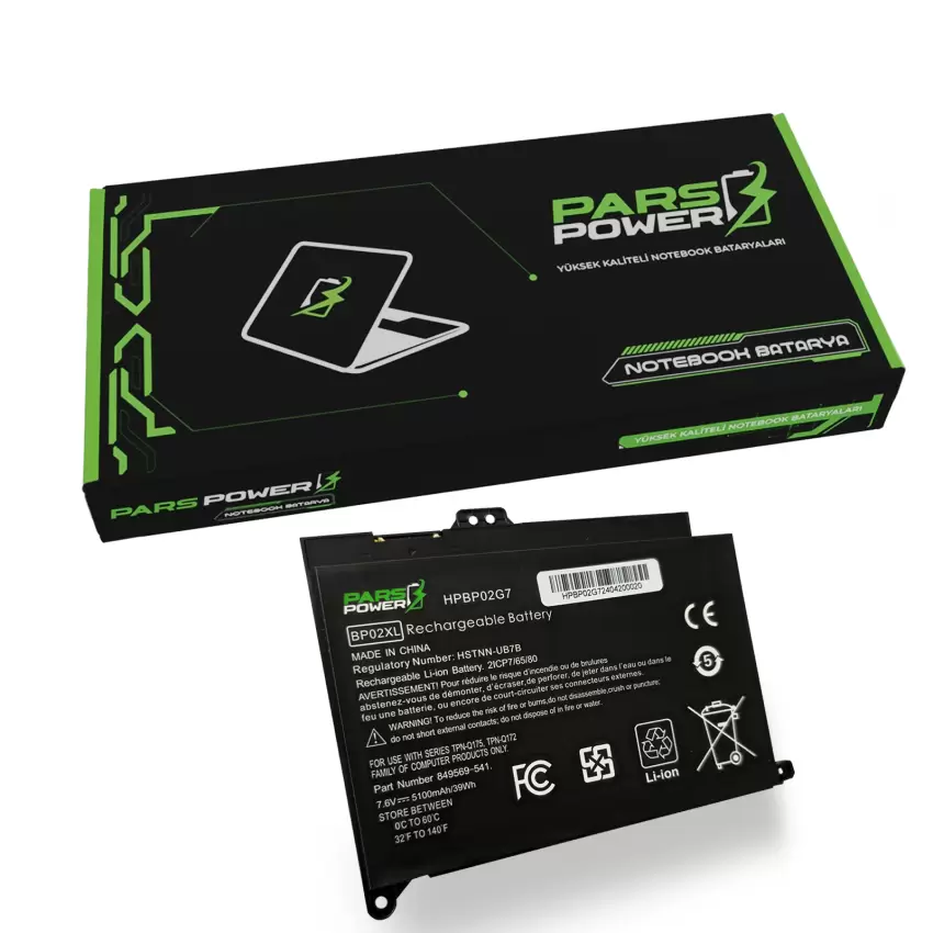 HP Pavilion 15-aw003nt X5W84EA, 15-au010nt X8M39EA Batarya - Pil (Pars Power)