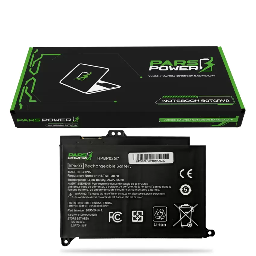 HP Pavilion 15-aw003nt X5W84EA, 15-au010nt X8M39EA Batarya - Pil (Pars Power)
