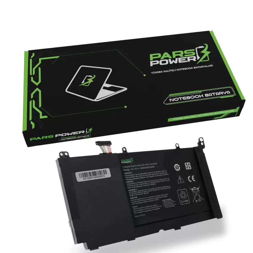 Asus VivoBook S551LB, V551LB, K551LB Notebook Batarya - Pil (Pars Power)