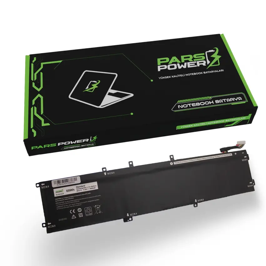 Dell XPS 6GTPY, 62MJV, M7R96 Batarya - Pil (Pars Power)