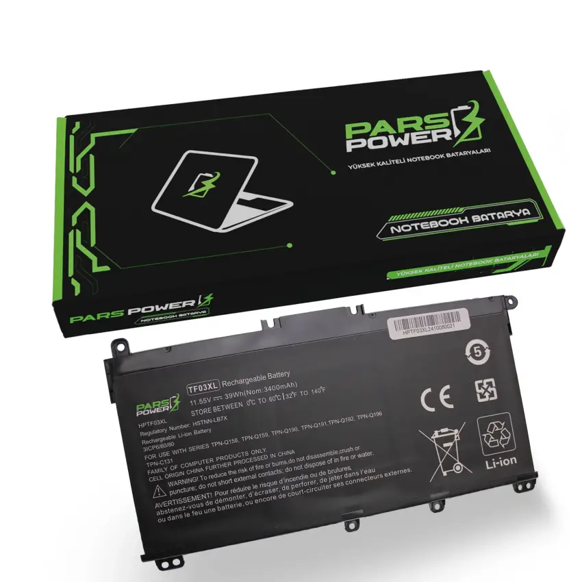 HP Pavilion TPN-Q196, TPN-Q189, TPN-Q190 Batarya - Pil (Pars Power)