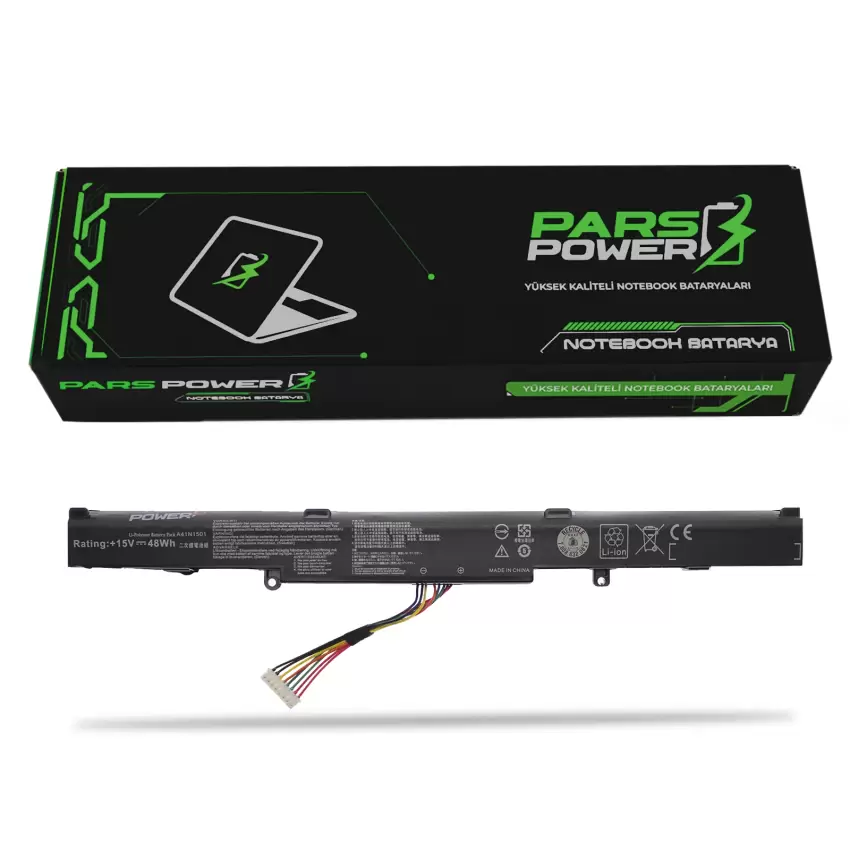 Asus VivoBook N552VW-FY147T, N552VX-FY017T Notebook Batarya - Pil (Pars Power)