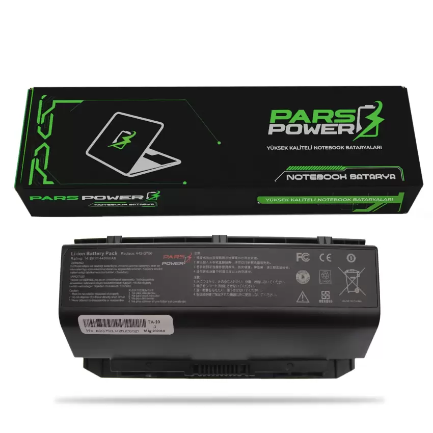 ASUS ROG G750, G750JH, G750JM, G750JS, G750JW Batarya - Pil (Pars Power)