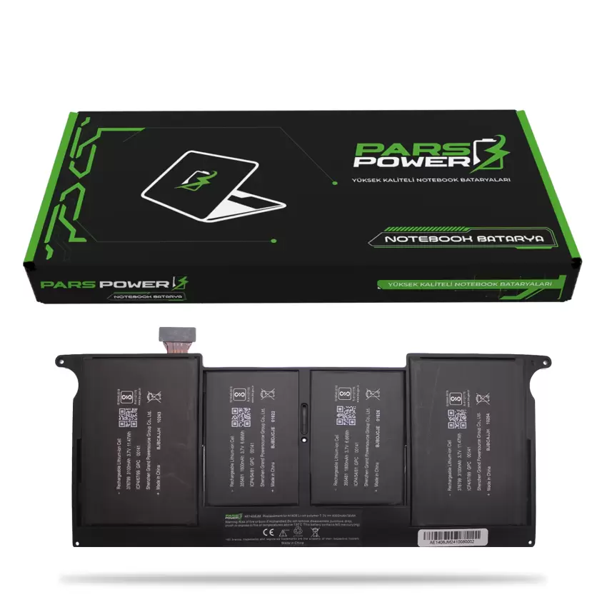 Apple MacBook Air 11 A1465 (MD224F/A, MD224J/A) Batarya - Pil (Pars Power)