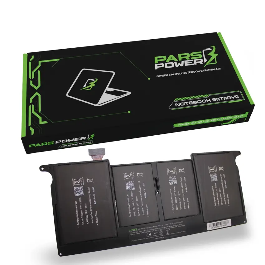 Apple MacBook Air 11 A1465 (MD223N/A, MD223X/A) Batarya - Pil (Pars Power)