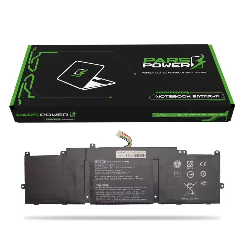 HP Chromebook PE03XL, HSTNN-LB6M Batarya - Pil (Pars Power)