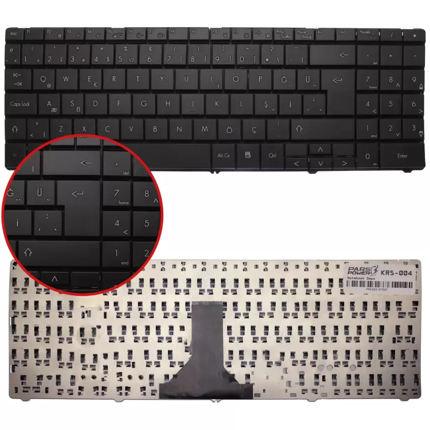 Packard Bell EasyNote ML65-M-030TK Klavye (Siyah TR)