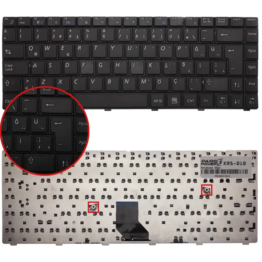 Samsung Np-R520, Np-R522, Np-R522H Notebook Klavye (Siyah TR)