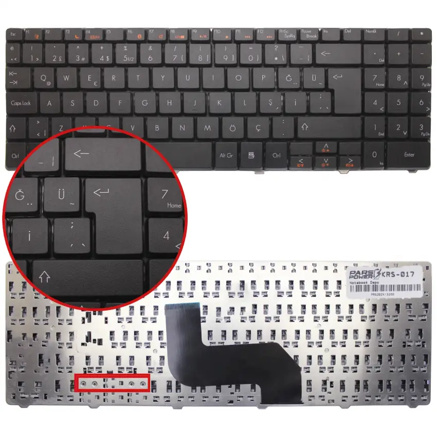 eMachines E627 Notebook Klavyesi (Siyah Tr)