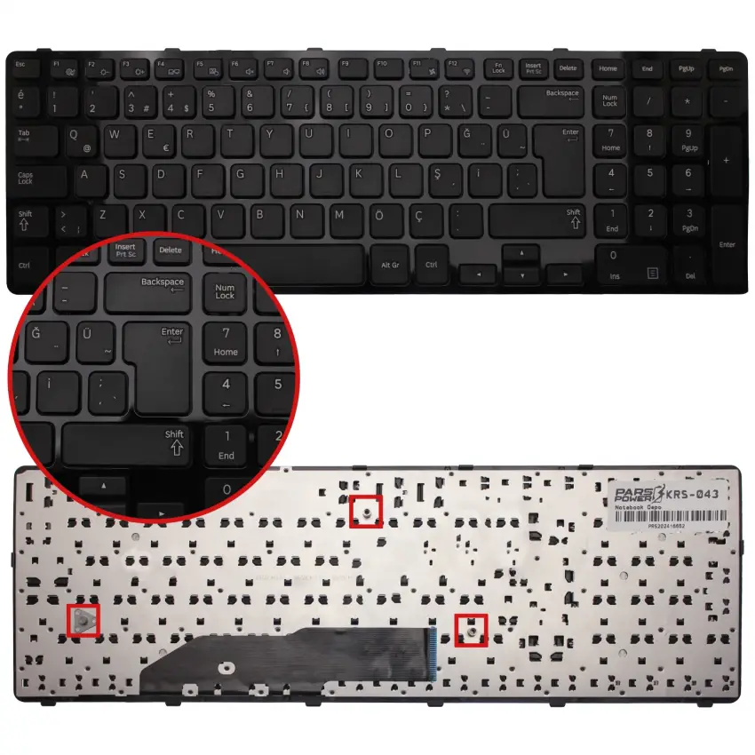 Samsung NP550P7C-T02TR Notebook Klavye (Siyah TR)