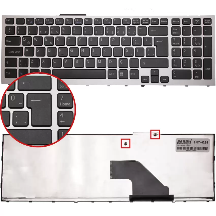 Sony Vaio VPC-F13, VPCF111 Klavye (Siyah TR)
