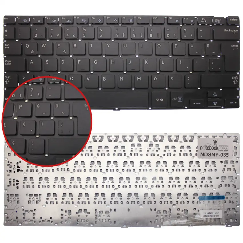 Samsung Np5915 Notebook Klavye (Siyah TR)