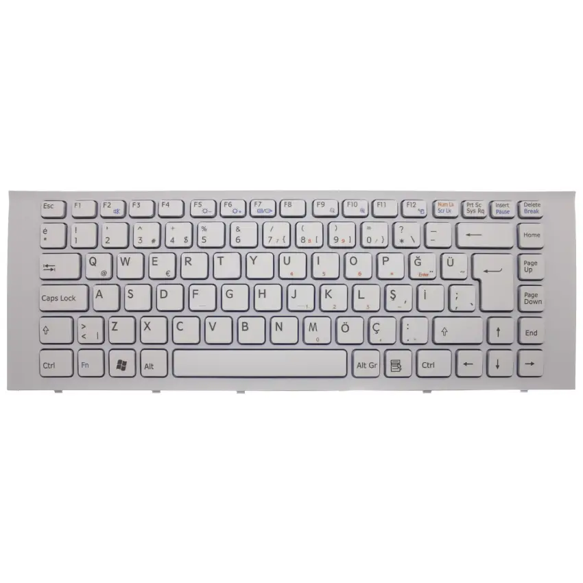 Sony Vaio VPCEG12FX Notebook Klavye (Beyaz TR)