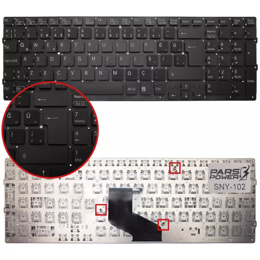 Sony VPC-F22L1E, VPC-F235FW/B Notebook Klavye (Siyah TR)