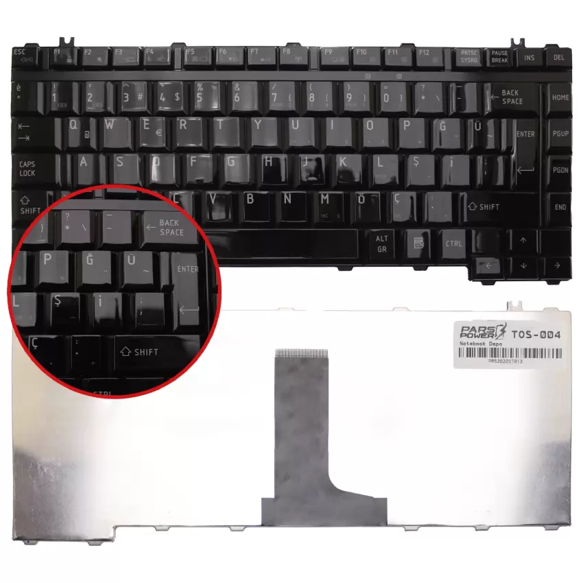 Toshiba Satellite A300-14V, A300-15A Notebook Klavye (Parlak TR)