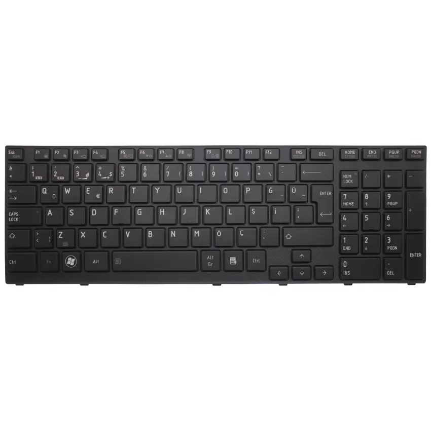 Toshiba 9Z.N4YBC.001, 9Z.N4YBC.00T Notebook Klavye Işıklı (Siyah TR)