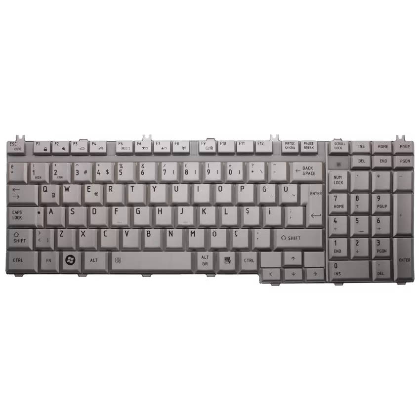 Toshiba Satellite L505-13N, L505-13P Notebook Klavye (Gümüş TR)