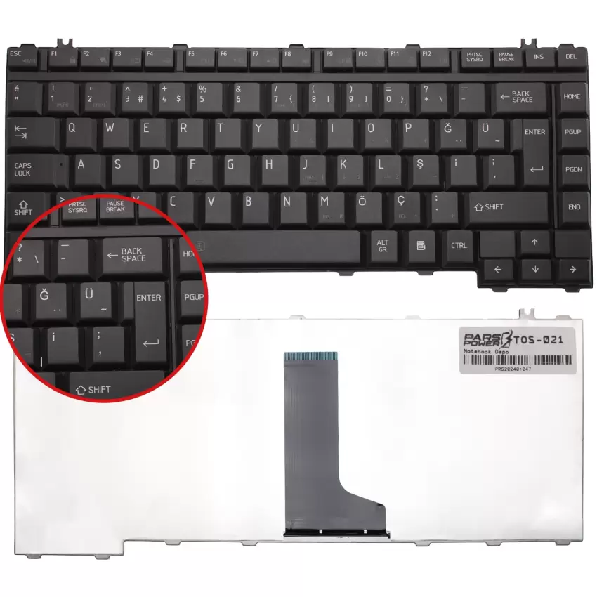Toshiba Satellite A300-14V, A300-15A Notebook Klavye (Siyah TR)