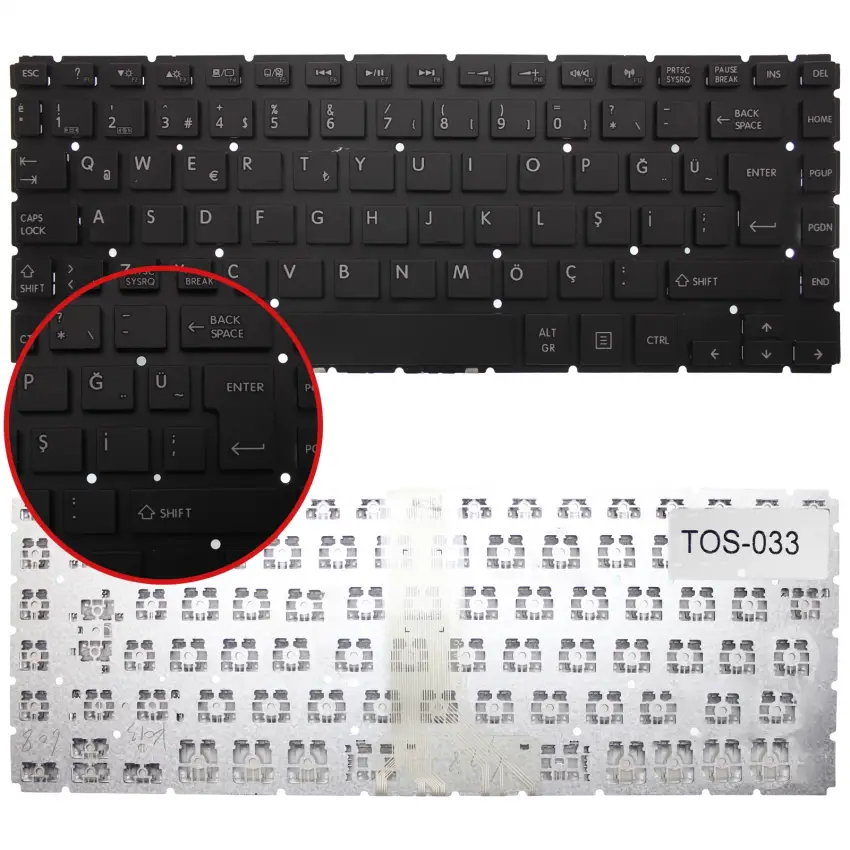 Toshiba 9Z.N8FBQ.001 Notebook Klavye (Siyah TR)