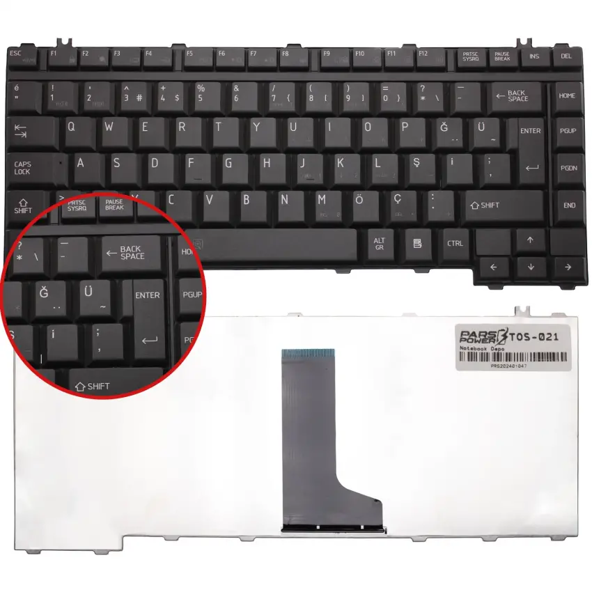 Toshiba Satellite PRO A200-1SS, A200-1T2 Notebook Klavye (Siyah TR)