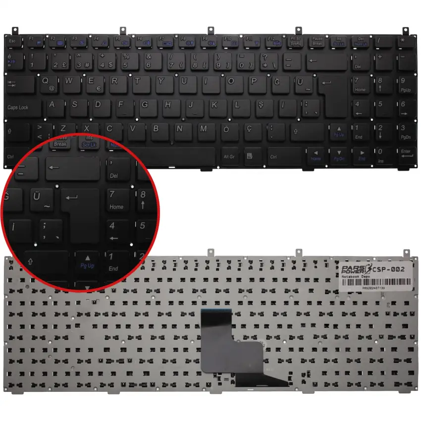 Casper PCP-KLVW765 Notebook Klavye (Siyah TR)