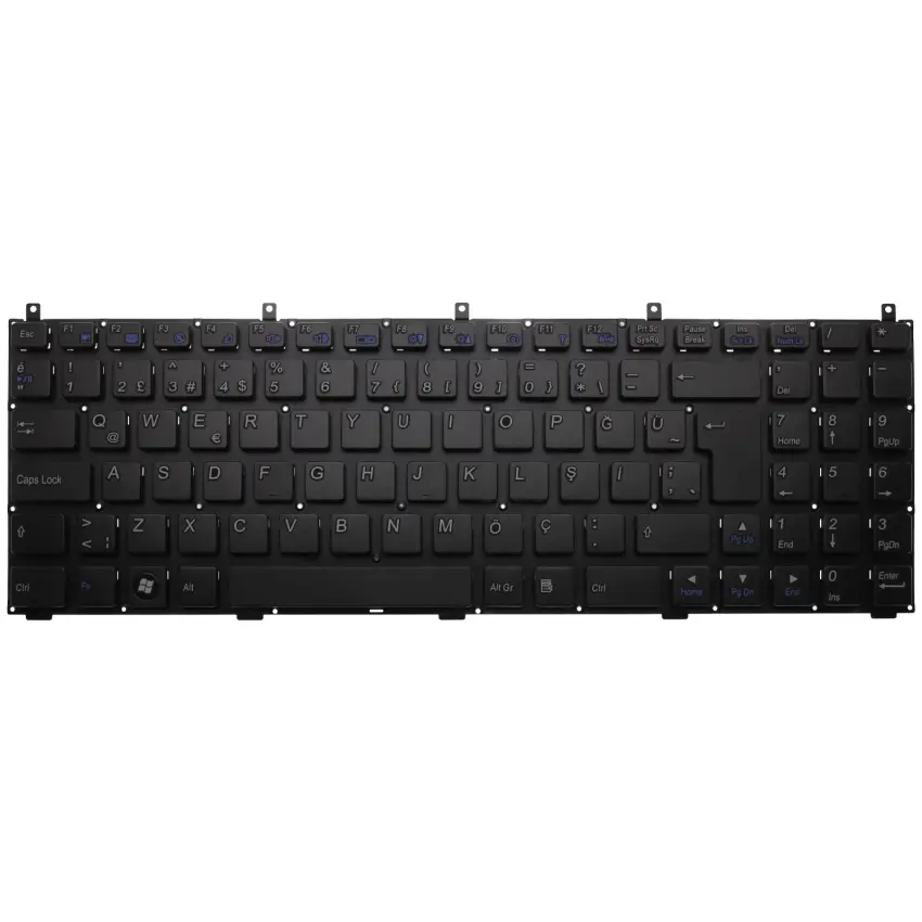 Clevo W870 Notebook Klavye (Siyah TR)