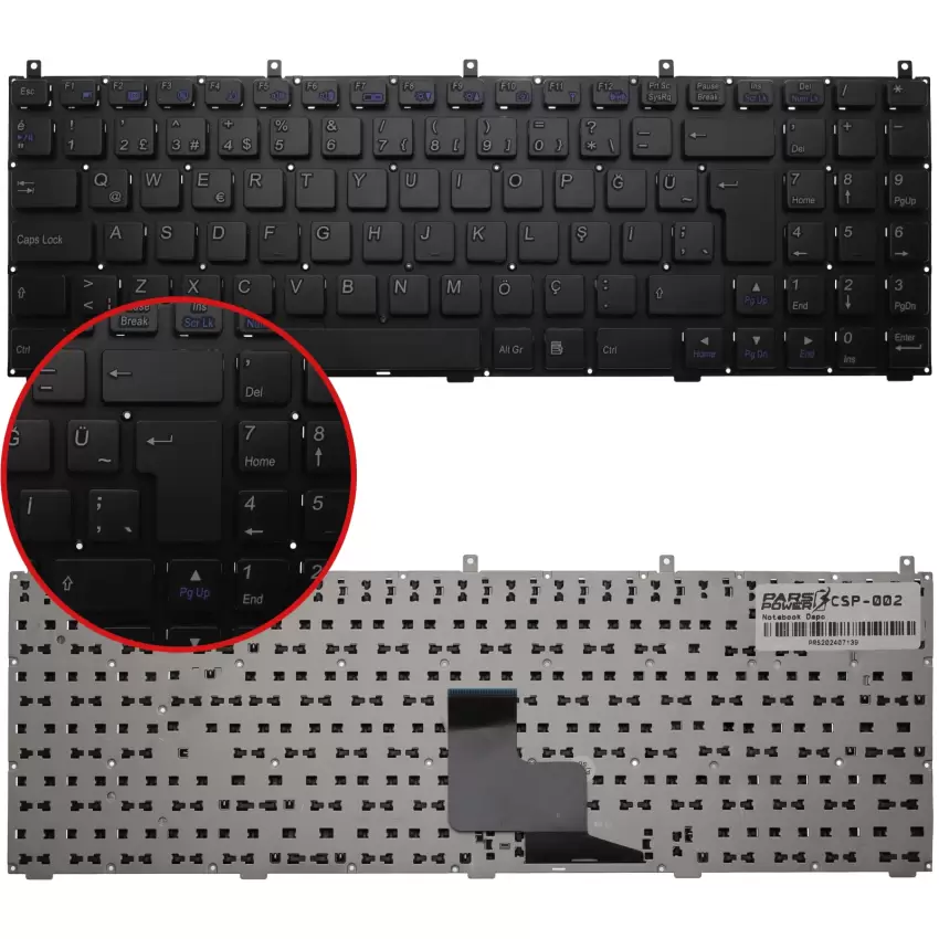 Exper E5128 Notebook Klavye (Siyah TR)